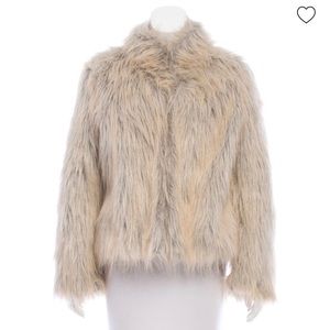 Sanctuary Beige Faux Fur Coat